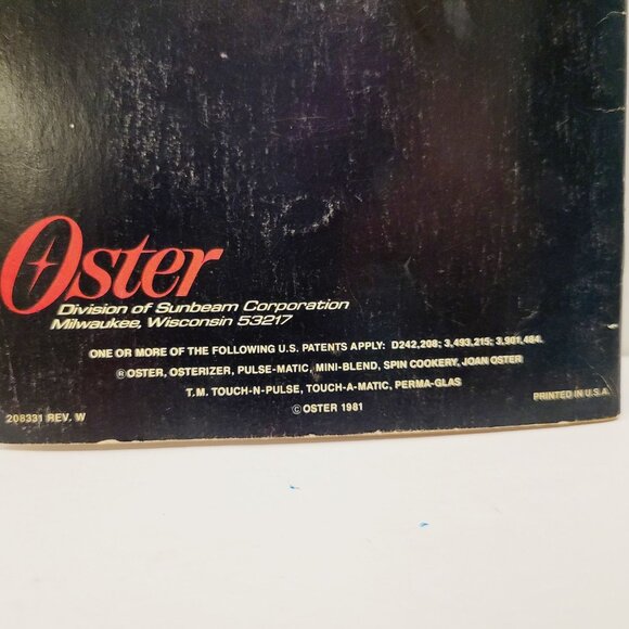 Vtg 1981 Osterizer Blender Creative Spin Cookery Cookbook Recipe Instructions - Picture 6 of 6